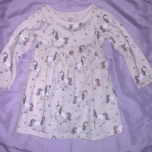 Long sleeve unicorn dress 2T with pockets